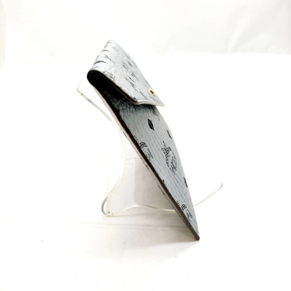MCM Clutch Bag Silver PVC 238-070325 - Picture 4 of 13